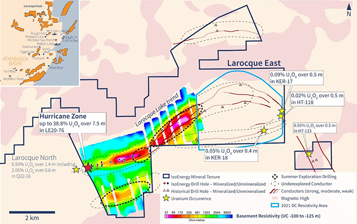 Larocque East Exploration Drilling Areas and DC-Resistivity Survey Location
