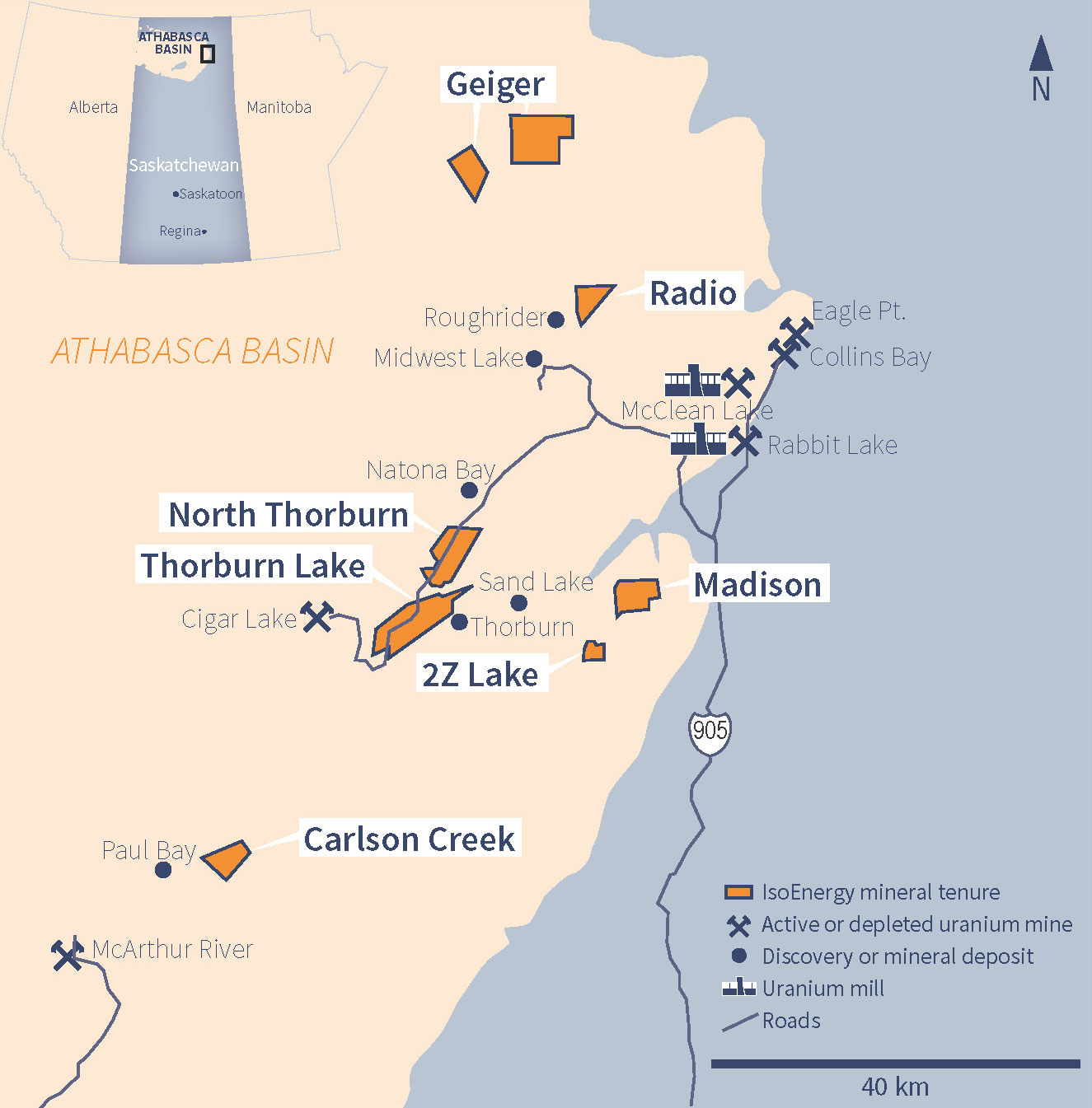 IsoEnergy Locations Map