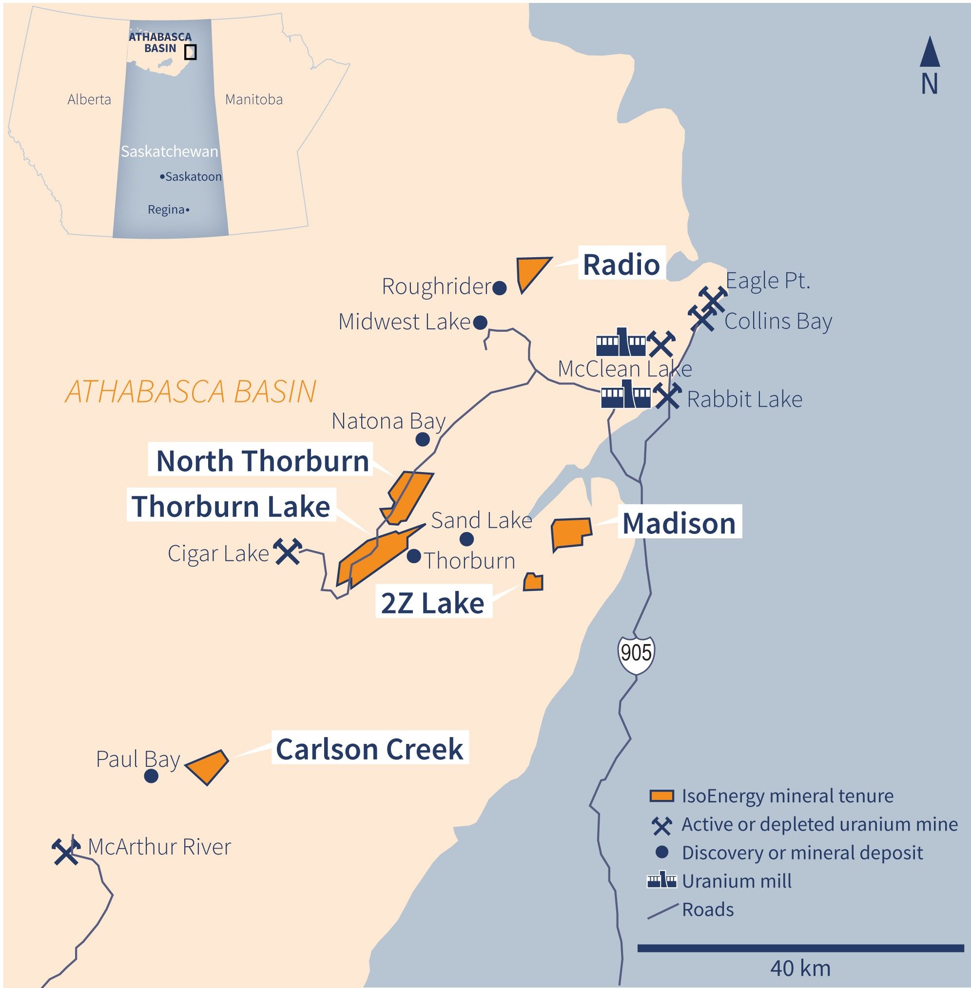 IsoEnergy Locations Map