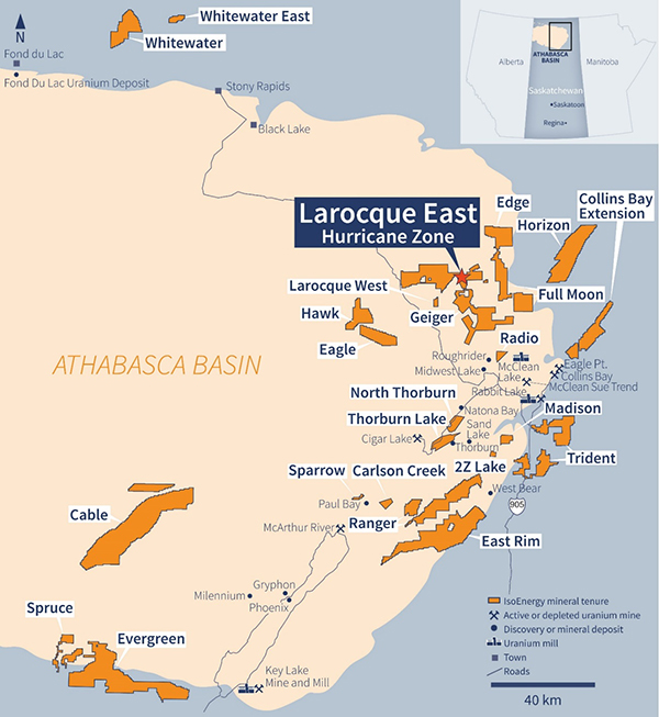 Figure 1 - IsoEnergy Athabasca Basin Projects