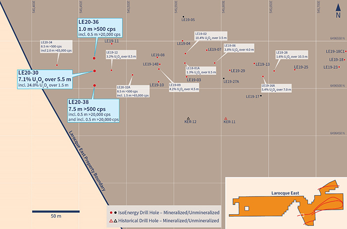 Western Hurricane Zone Drill Hole Location Map